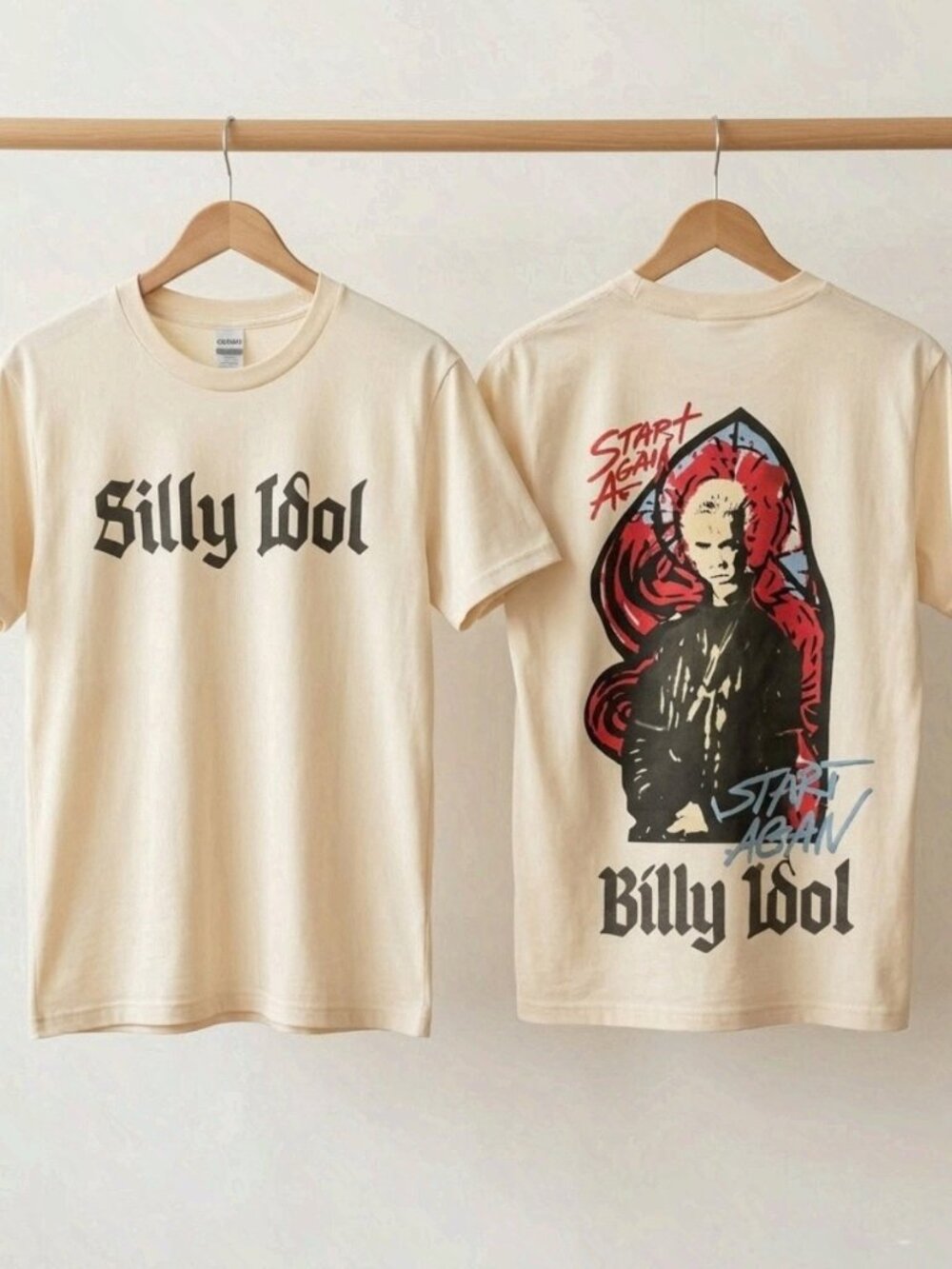 Billy Idol Las Vegas 2026 Tour Cream T-Shirt Reprint